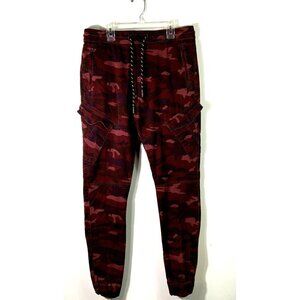 Mens Broken Threads Skinny Jogger‎ Camo Cargo Red M